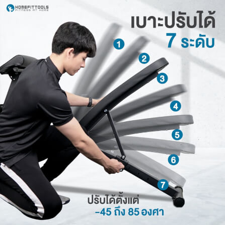 ชุดเซ็ต ม้านั่งฟิตเนส Homefittools รุ่น P1 Plus + เบาะรองแขน + เสาเสริม _4